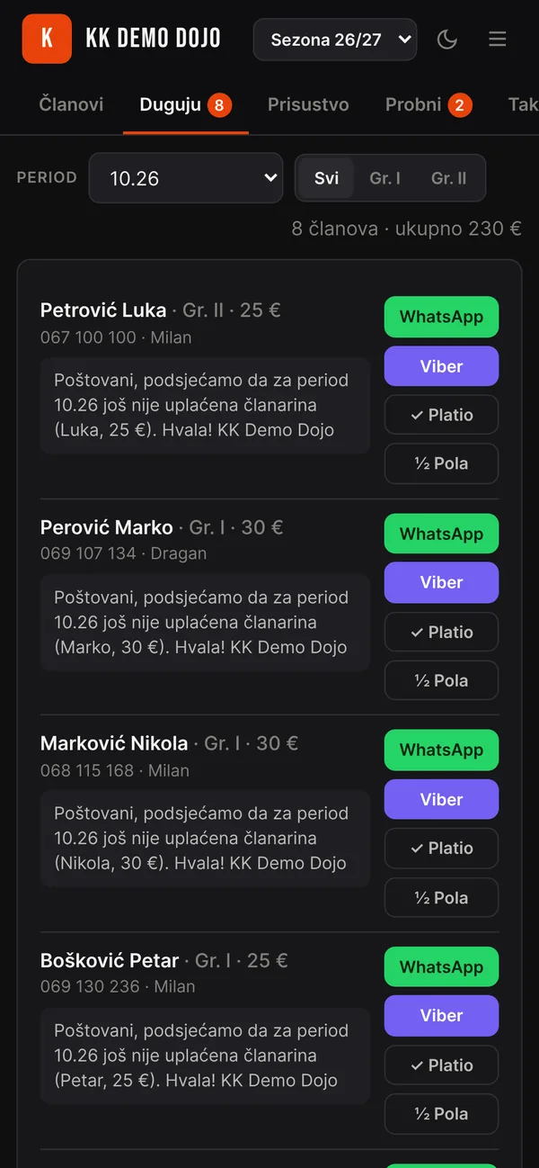 Reminders on a phone